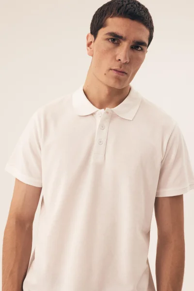 Pánské polo tričko Mile - s límečkem - Bílá