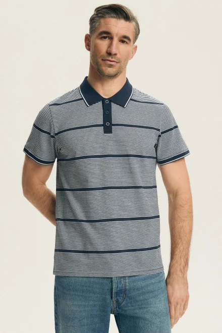 Pánske polo tričko Pick - Tmavomodrá