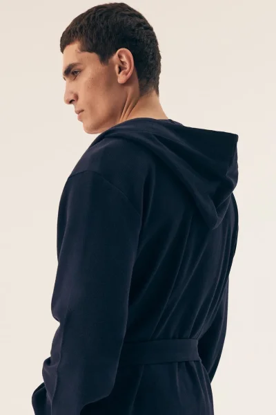 Pánský župan Marine - bavlna - Tmavě modrá