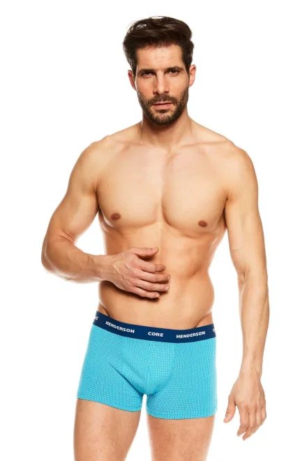 Pánské boxerky JOKER 36624 DUO Pack - Tyrkysová-šedá