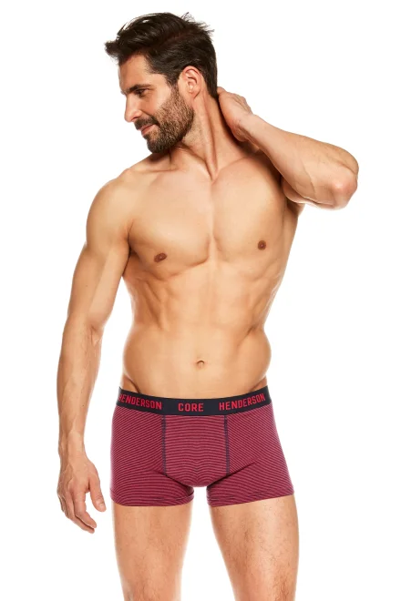 Pánské boxerky John 36619 DUO Pack - Růžovo-tmavěmodrá