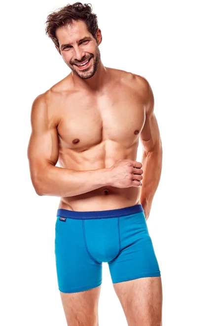 Pánské boxerky Foss 36191-66X DUO Pack - Tyrkysová-šedá