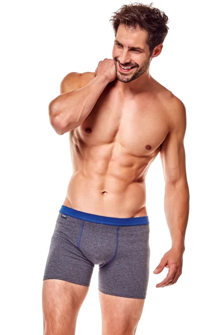 Pánské boxerky Foss 36191-66X DUO Pack - Tyrkysová-šedá