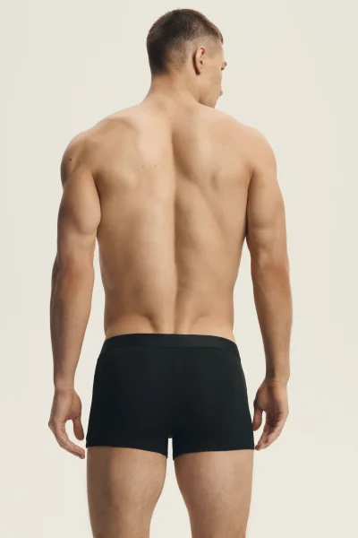 2 PACK boxerky Domme - bambus - Černá