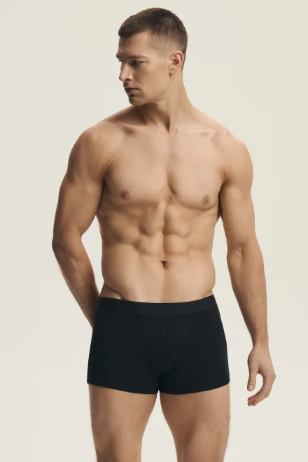 2 PACK boxerky Domme - bambus - Černá