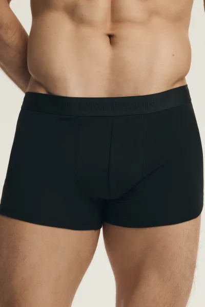 2 PACK boxerky Domme - bambus - Černá