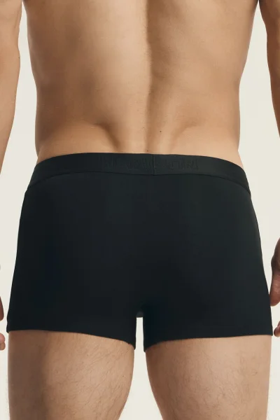 2 PACK boxerky Domme - bambus - Černá