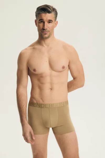 2 PACK boxerky Nice - Béžovo-černá