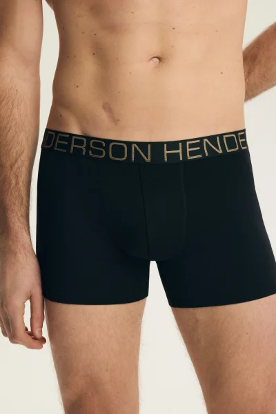 2 PACK boxerky Nice - Béžovo-černá