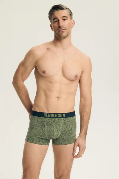 2 PACK boxerky Lap - Zeleno-tmavěmodrá