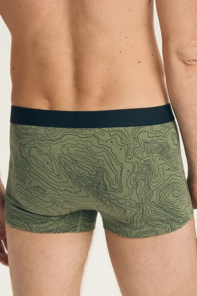 2 PACK boxerky Lap - Zeleno-tmavěmodrá