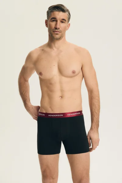 3 PACK boxerky Bot - Černo-barevná