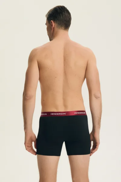 3 PACK boxerky Bot - Černo-barevná