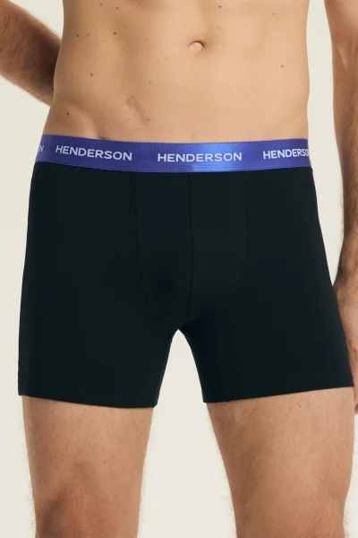 3 PACK boxerky Bot - Černo-barevná