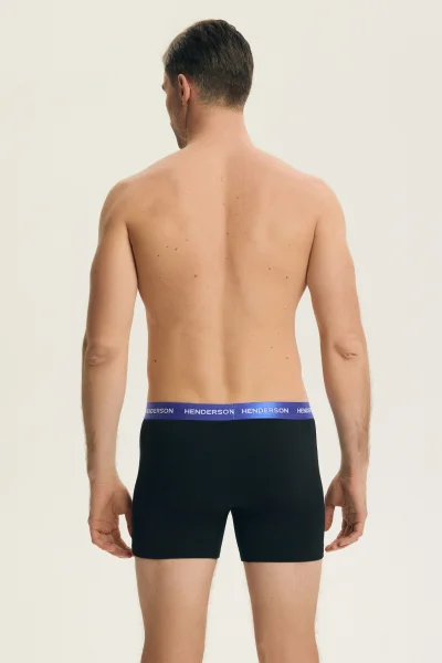 3 PACK boxerky Bot - Černo-barevná