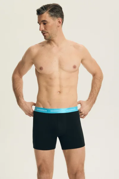 3 PACK boxerky Bot - Černo-barevná