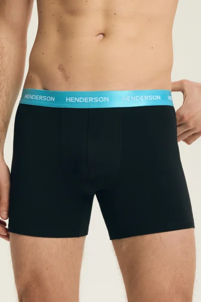 3 PACK boxerky Bot - Černo-barevná