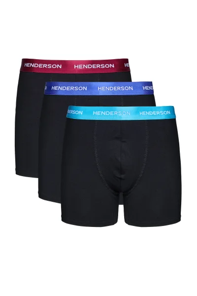 3 PACK boxerky Bot - Černo-barevná