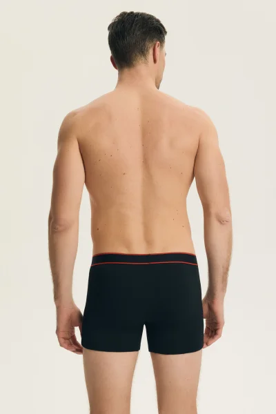 2 PACK boxerky Bee - Černo-barevná