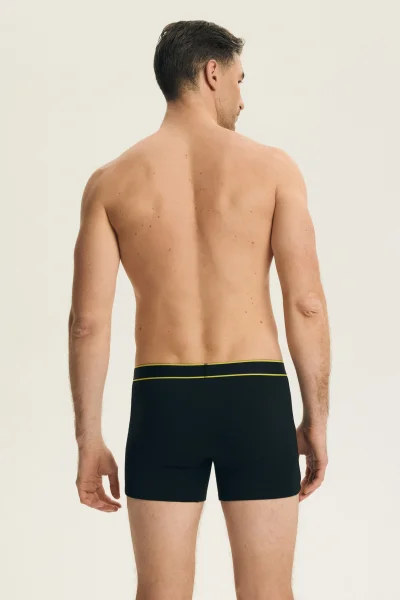 2 PACK boxerky Bee - Černo-barevná