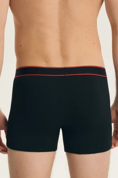 2 PACK boxerky Bee - Černo-barevná