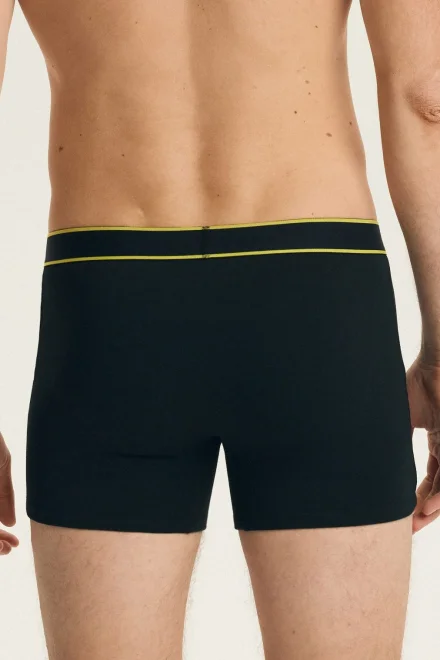2 PACK boxerky Bee - Černo-barevná