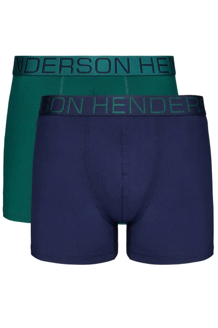 Pánské boxerky Noon 43792 - 2 PACK - Zeleno-tmavěmodrá