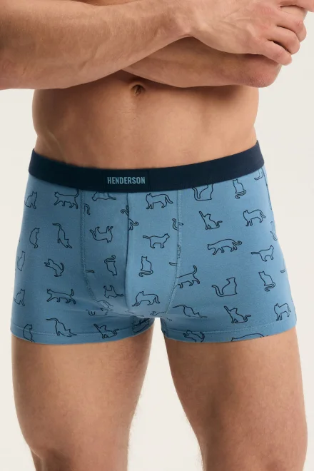 2 PACK boxerky Fur - krátká nohavička - Tmavěmodrá-modrá