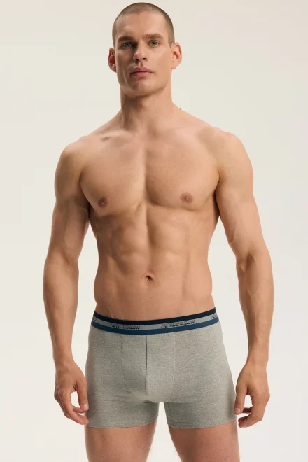 2 PACK boxerky Far - bavlna - Modro-sivá