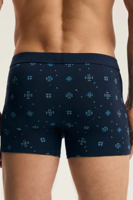 2 PACK boxerky Faro - bavlna - Tmavomodrá