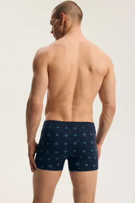 2 PACK boxerky Faro - bavlna - Tmavomodrá