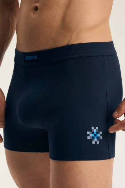 2 PACK boxerky Faro - bavlna - Tmavomodrá