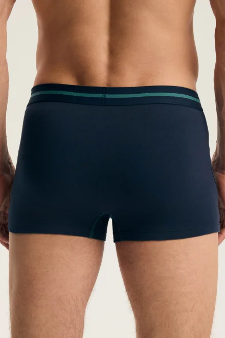 2 PACK boxerky Find - krátká nohavička - Zeleno-tmavomodrá