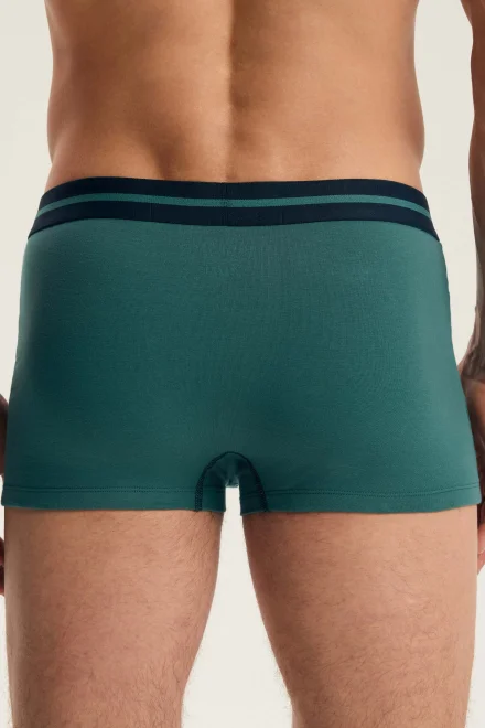 2 PACK boxerky Find - krátká nohavička - Zeleno-tmavomodrá