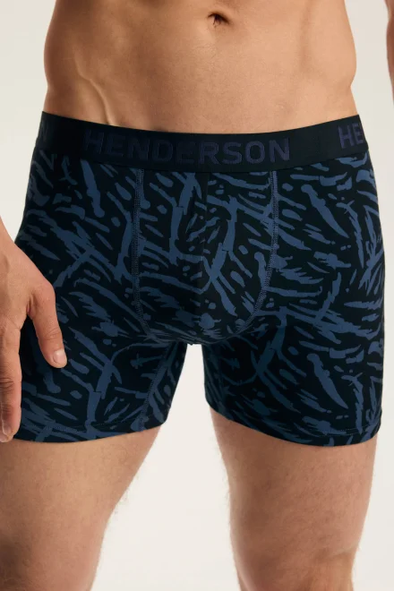 2 PACK boxerky Fend - predĺžené nohavičky - Čierna