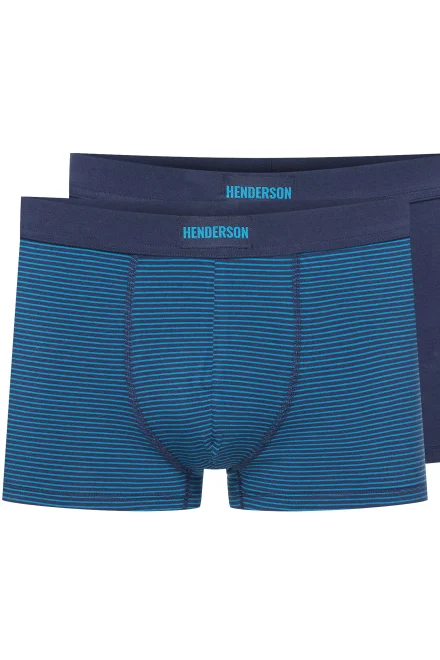 2 PACK boxerky Bell - krátká nohavička - Tmavěmodrá-modrá