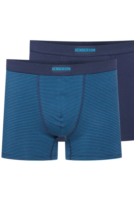 2 PACK boxerky Bell - Tmavěmodrá-modrá