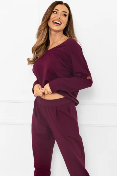 Tepláková souprava Karina - Vínově-červená