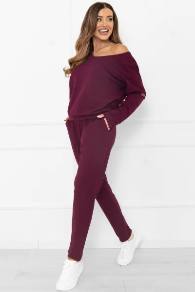 Tepláková souprava Karina - Vínově-červená