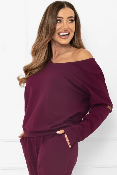 Tepláková souprava Karina - Vínově-červená