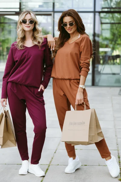 Tepláková souprava Karina - Oranžovo-červená