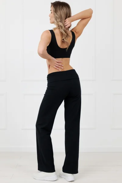 Dámské teplákové kalhoty Inga - bavlna - Černá