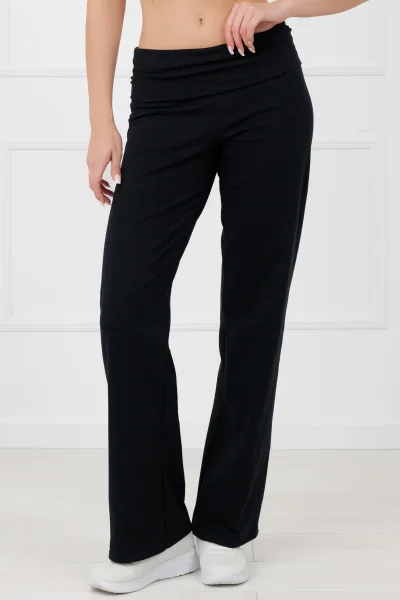 Dámské teplákové kalhoty Inga - bavlna - Černá