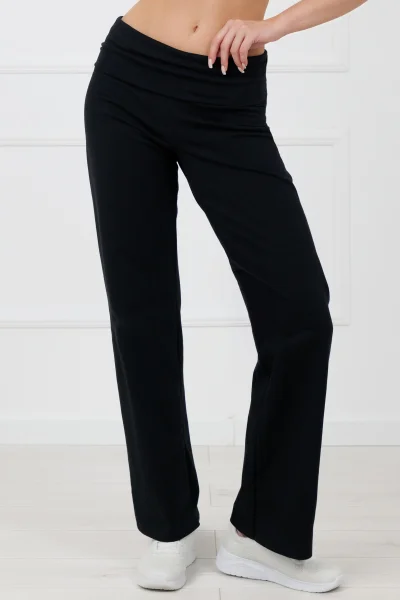 Dámské teplákové kalhoty Inga - bavlna - Černá