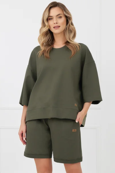 Dámské kraťasy Kaori - bavlna - Tmavě zelená