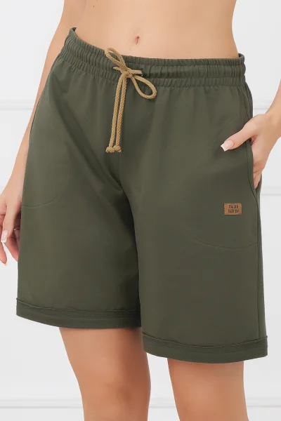 Dámské kraťasy Kaori - bavlna - Tmavě zelená