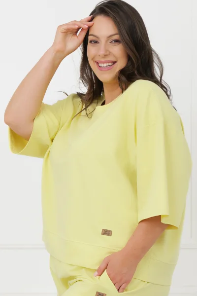 Dámská mikina Kaori - bavlna - Žlutá