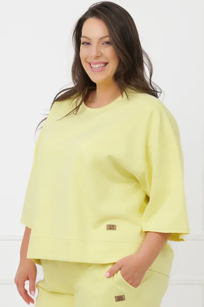 Dámská mikina Kaori - bavlna - Žlutá