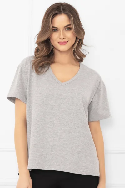 Dámské tričko Klara - bavlna - Světle šedá