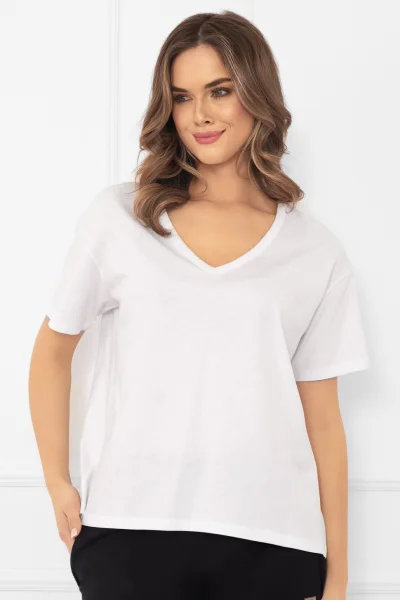 Dámské tričko Klara - bavlna - Bílá